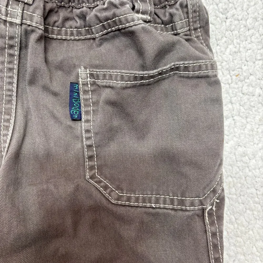Vintage Mini Boden Pants 2-3 Years Old Boys Brown Straight Made in Hong Kong